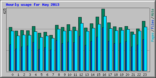 Hourly usage for May 2013