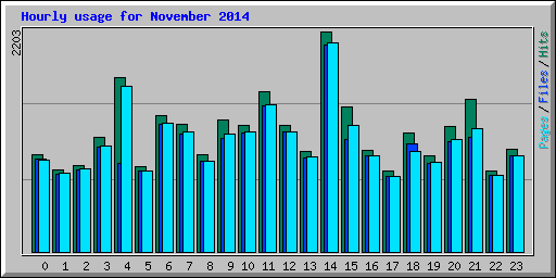 Hourly usage for November 2014