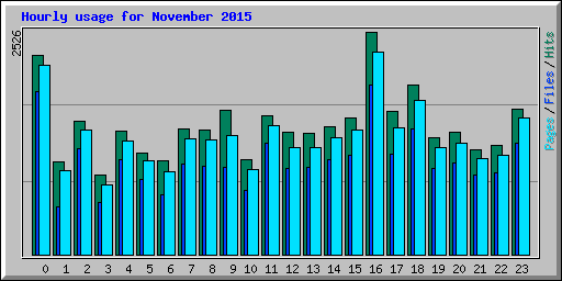 Hourly usage for November 2015