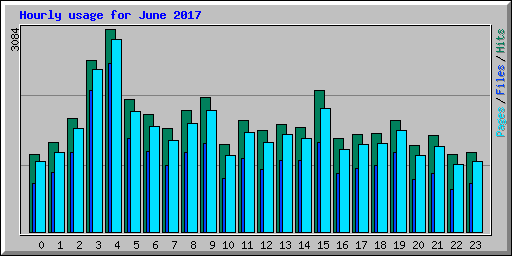 Hourly usage for June 2017