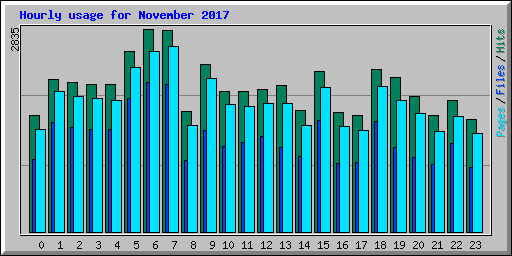 Hourly usage for November 2017